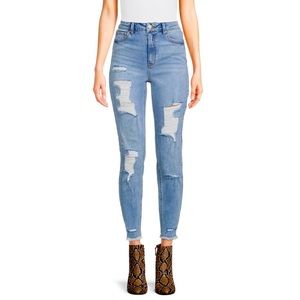 🆕 Tinseltown Women’s Juniors Destructed Ripped Distressed Mom Jeans Size: 7